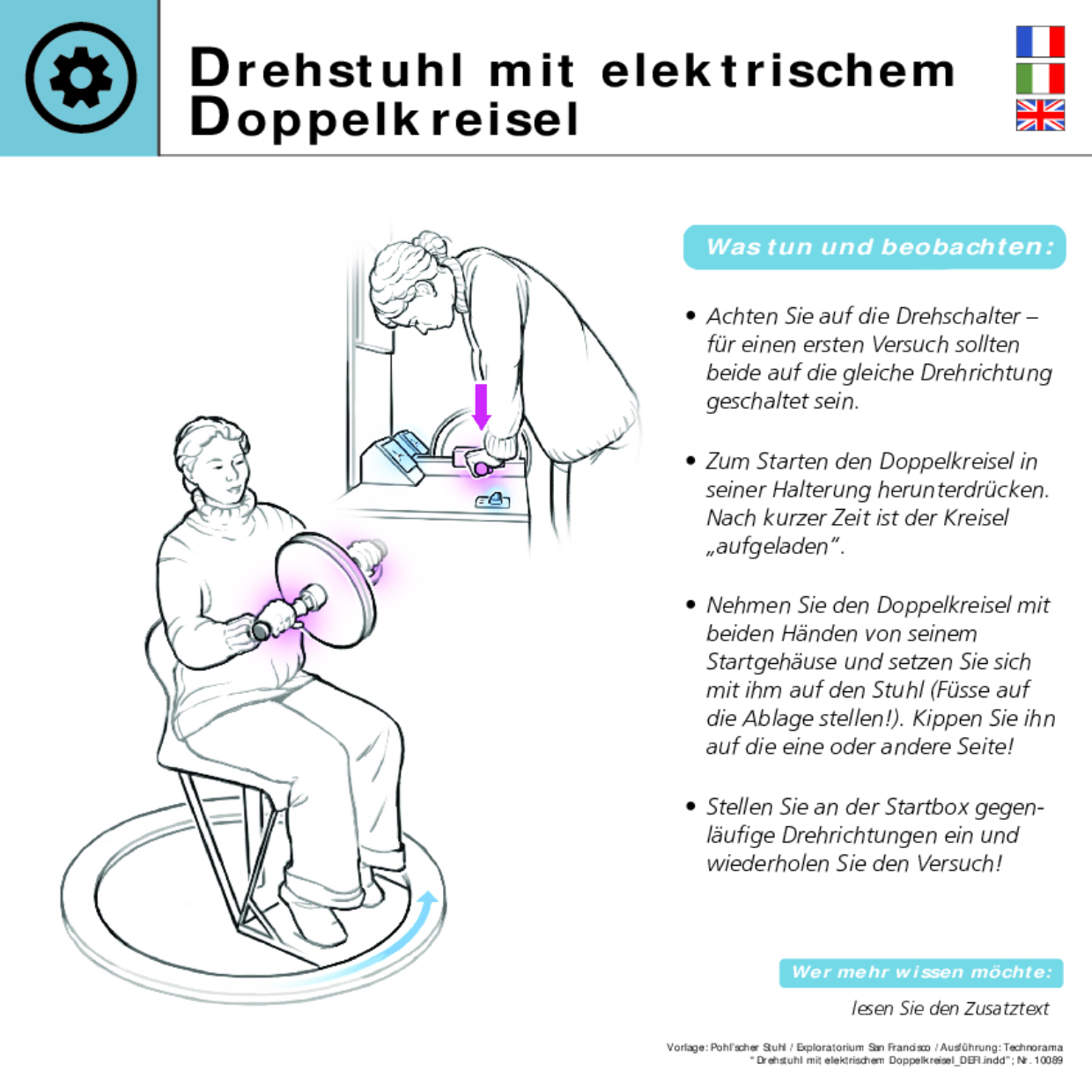 10089 Drehstuhl mit elektrischem Doppelkreisel DEFI 10089 Drehstuhl mit elektrischem Doppelkreisel DEFI