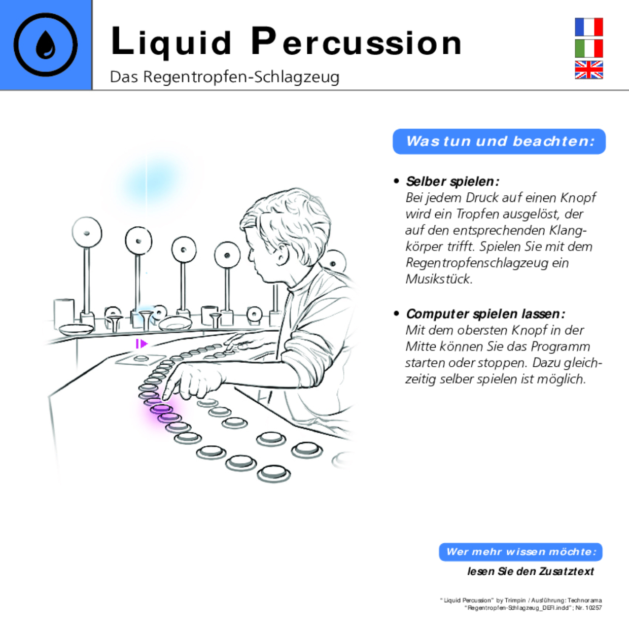 10257 Regentropfen Schlagzeug DEFI