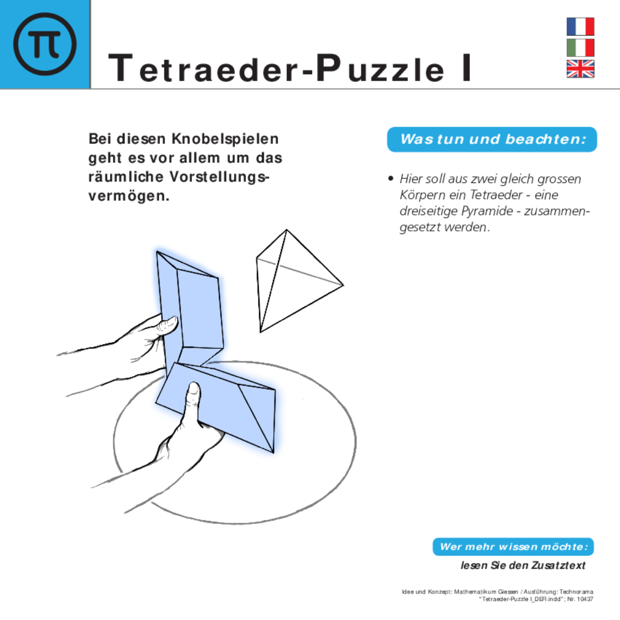 10437 Tetraeder Puzzle I DEFI 10437 Tetraeder Puzzle I DEFI