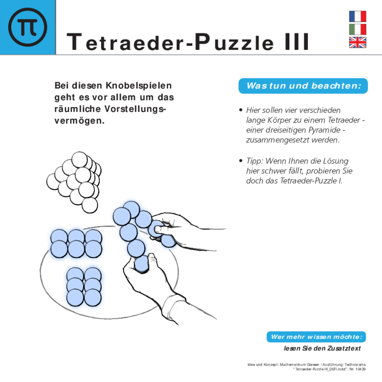 10439 Tetraeder Puzzle III DEFI