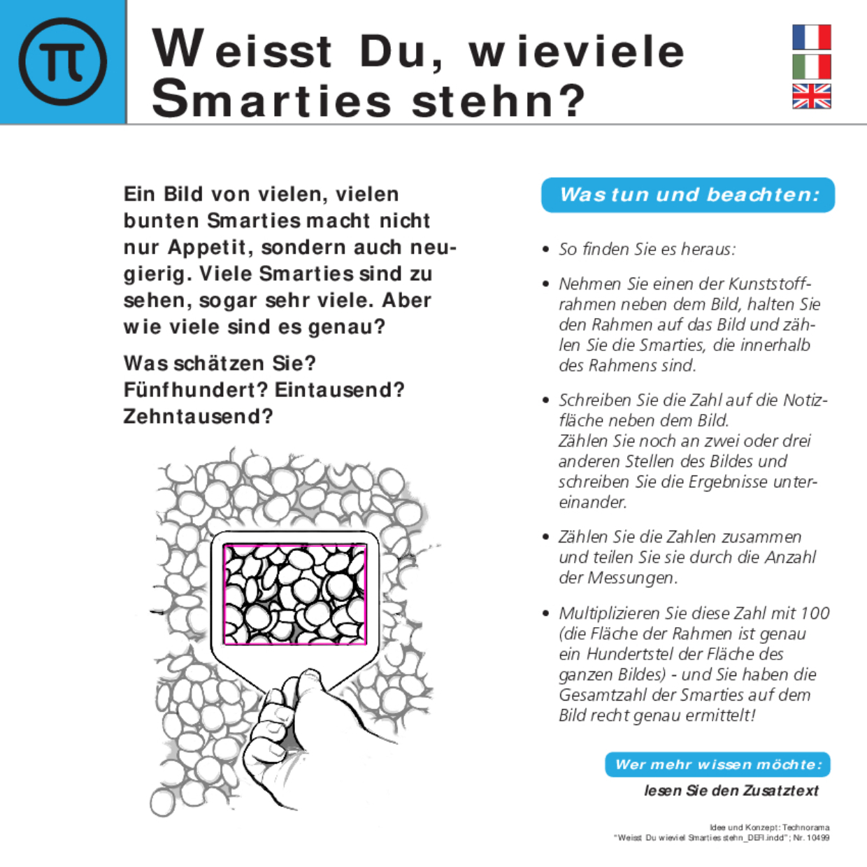10499 Weisst du wieviele Smarties stehn DEFI