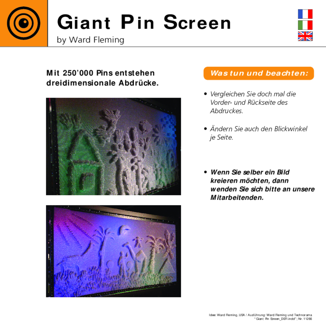 11266 Giant Pin Screen DEFI