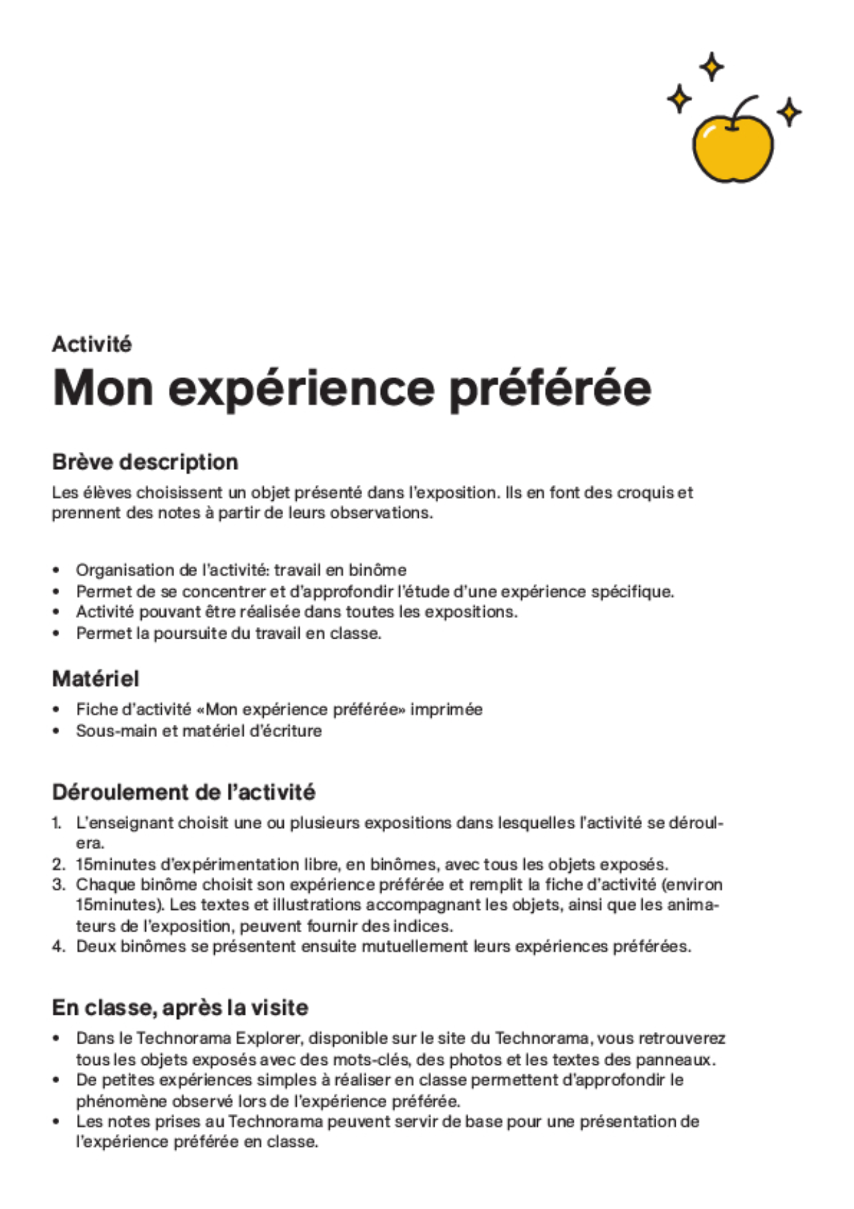 Mein lieblingsexperiment FR