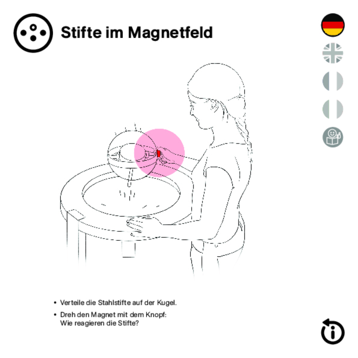 Stifte im Magnetfeld DEFIL